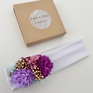 Cinta elástica bebé malva morado