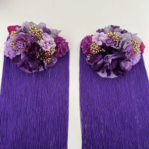 Hombreras fleco 30 cm moradas
